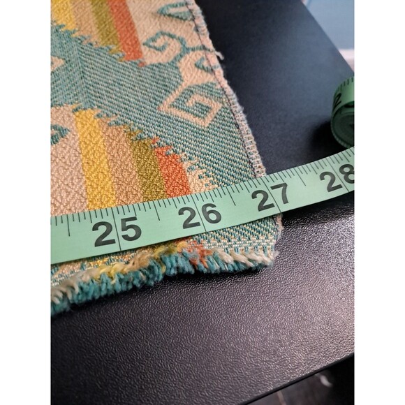 Vintage Woven Table Runner Tapestry Fabric Boho Southwestern Aztec 27' × 50" - Picture 3 of 5